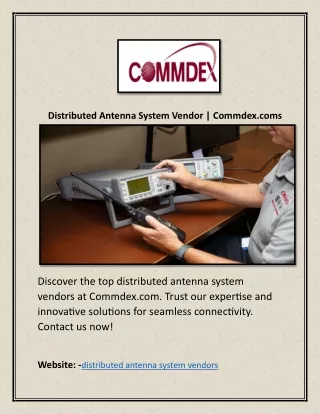 distributed antenna system vendor commdex coms