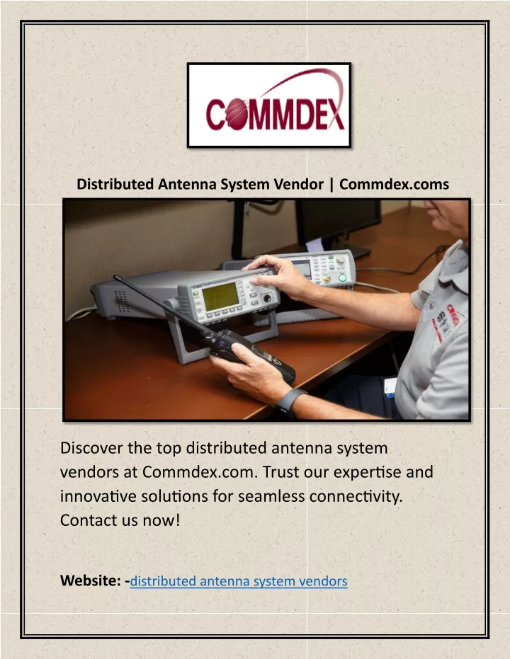 distributed antenna system vendor commdex coms
