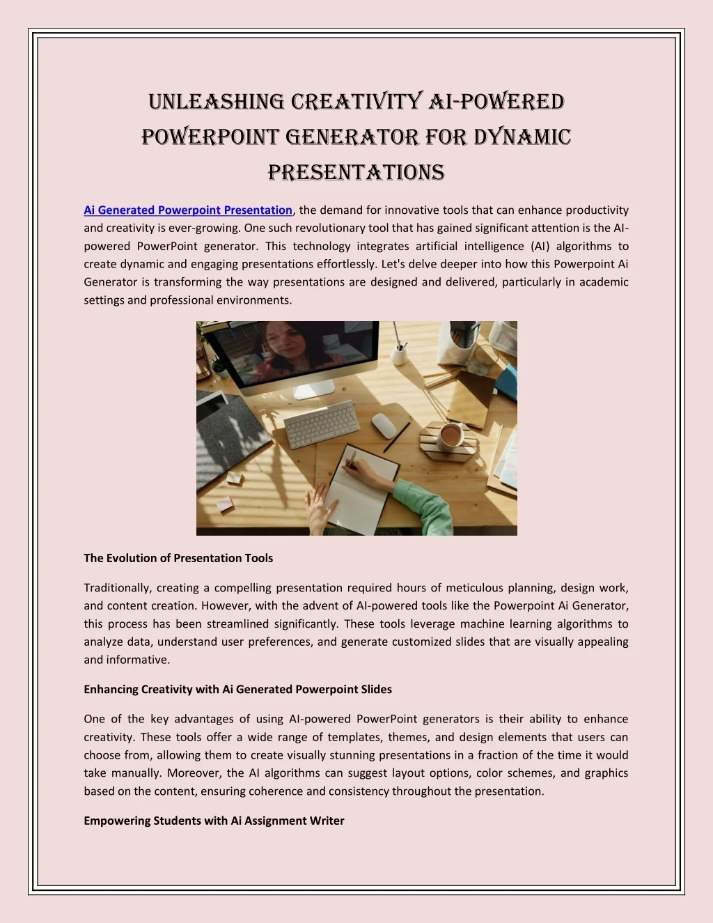 PPT - Unleashing Creativity AI PowerPoint Presentation, free download ...