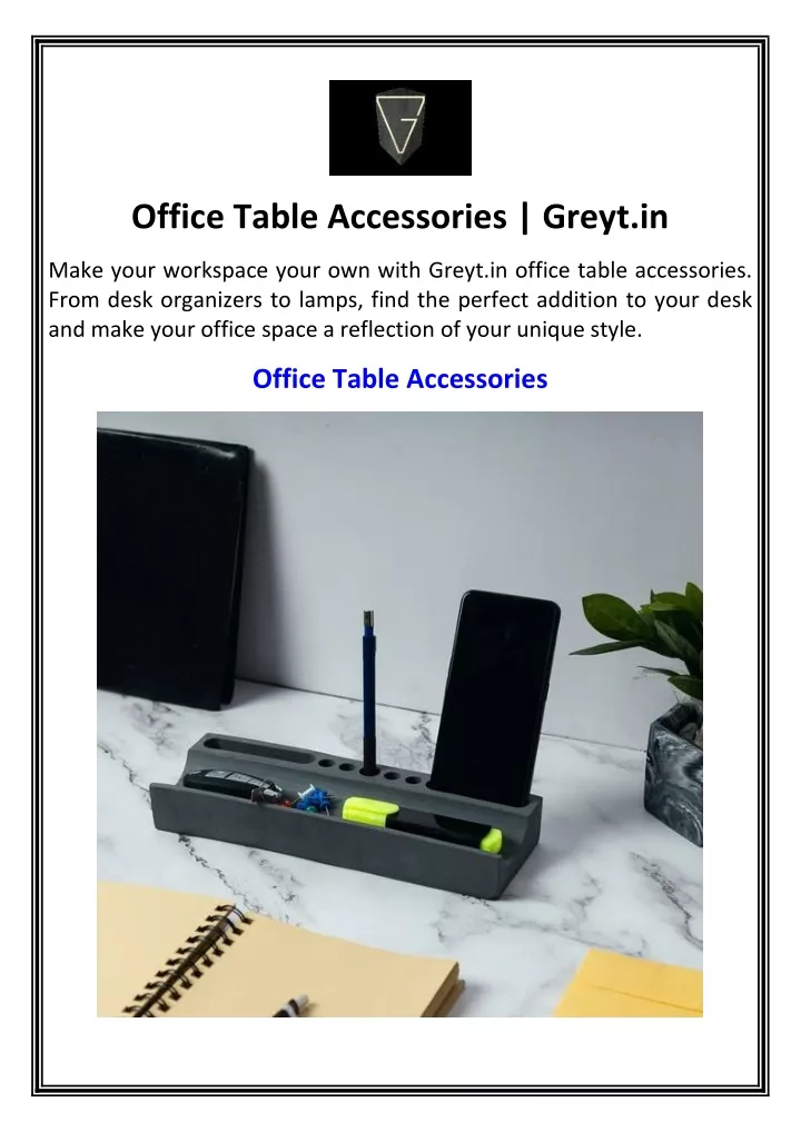 office table accessories greyt in