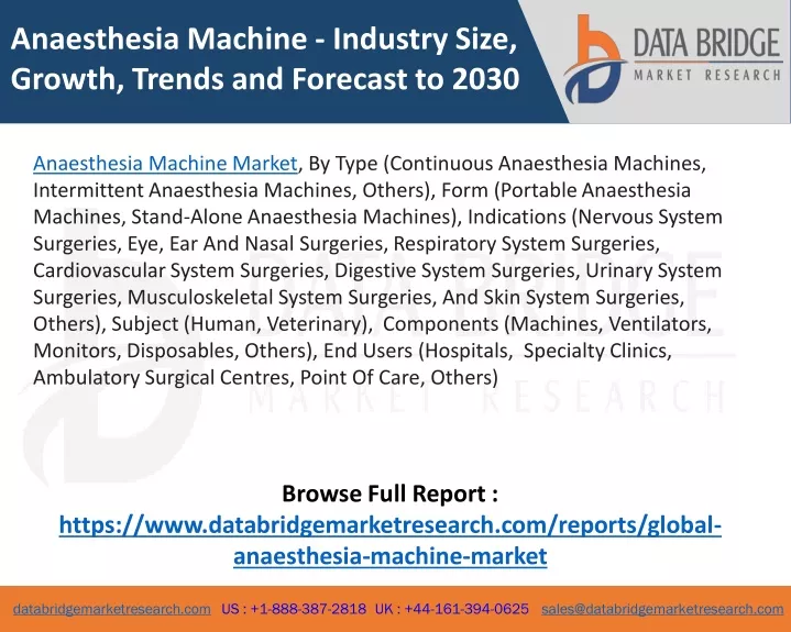 anaesthesia machine industry size growth trends