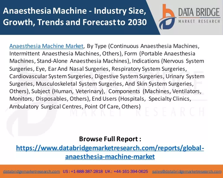 anaesthesiamachine industry size growth trends