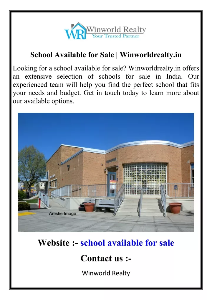 school available for sale winworldrealty in