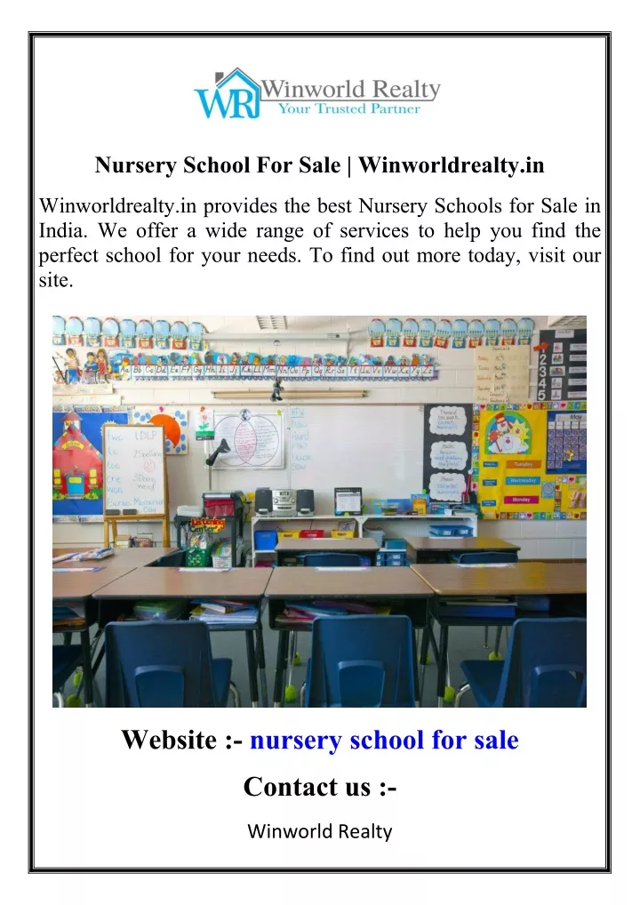 nursery school for sale winworldrealty in