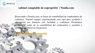 cabinet comptable de copropriété  Nouila.com