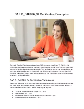 sap c c4h620 34 certification description