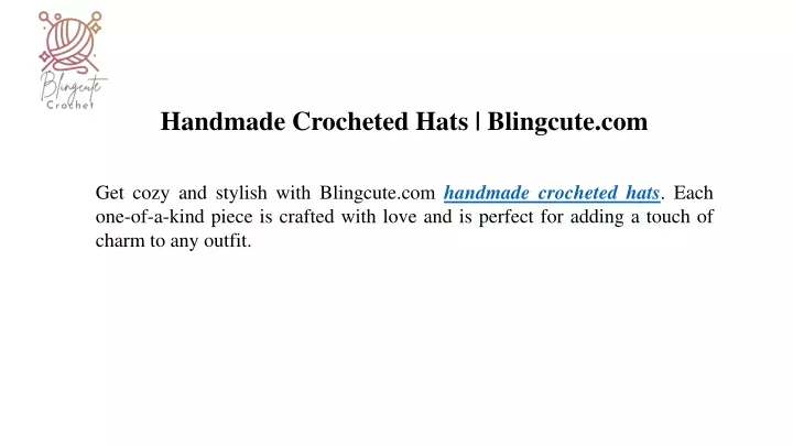 handmade crocheted hats blingcute com