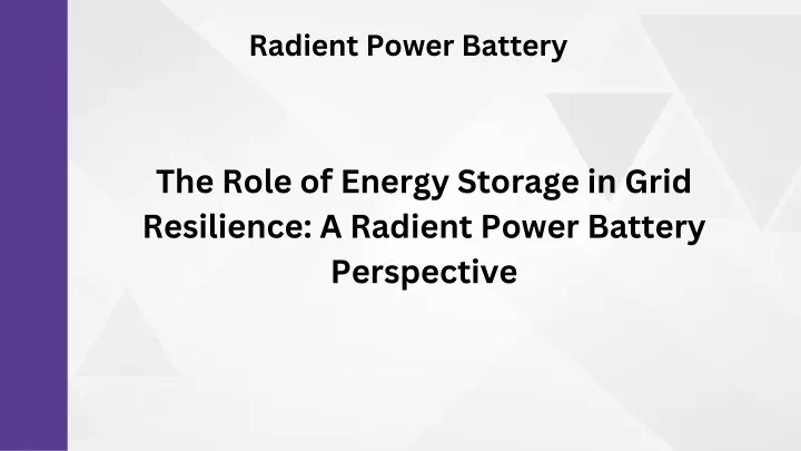 radient power battery