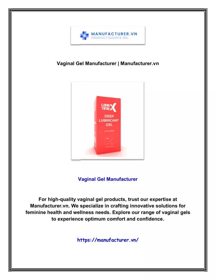 vaginal gel manufacturer manufacturer v vaginal