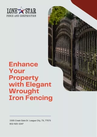 Enhance Your Property with Elegant Wrought Iron Fencing