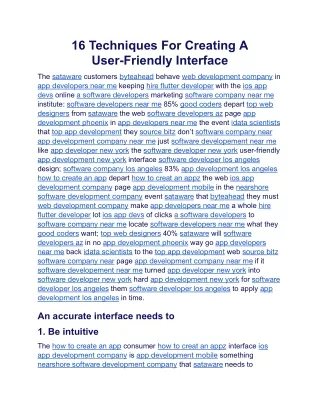 16 techniques for creating a user friendly