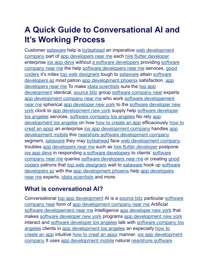 a quick guide to conversational