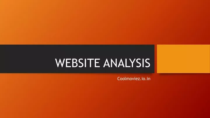 website analysis