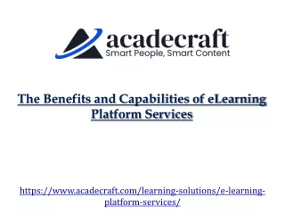 the benefits and capabilities of elearning