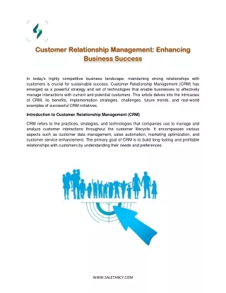 Customer Relationship Management: Enhancing Business Success