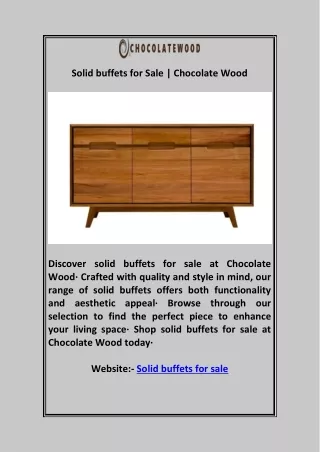 Solid buffets for sale