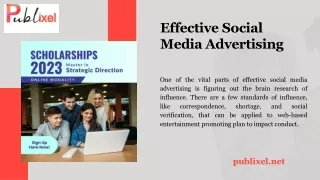 Effective Social Media Advertising