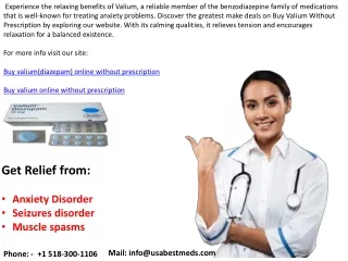 Buy Anxiety medication valium online