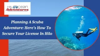 Planning A Scuba Adventure Here’s How To Secure Your License In Hilo