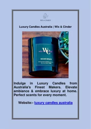 luxury candles australia