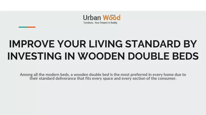 improve your living standard by investing in wooden double beds