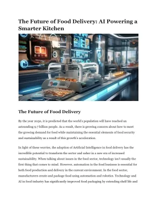 The Future ofThe Future of Food Delivery_ AI Powering a Smarter Kitchen