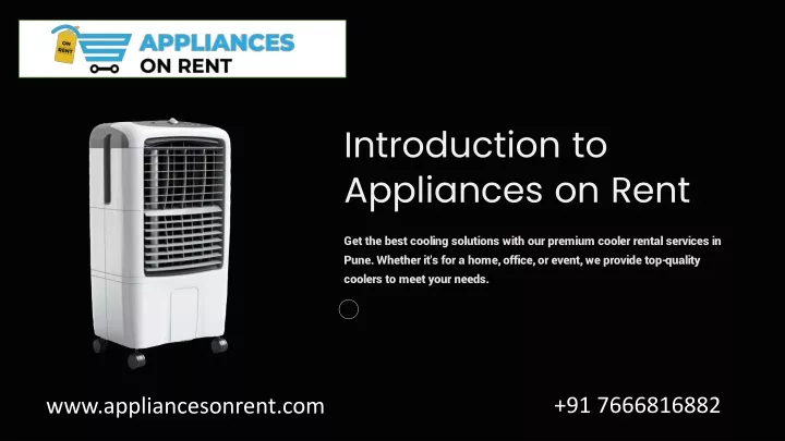 introduction to appliances on rent