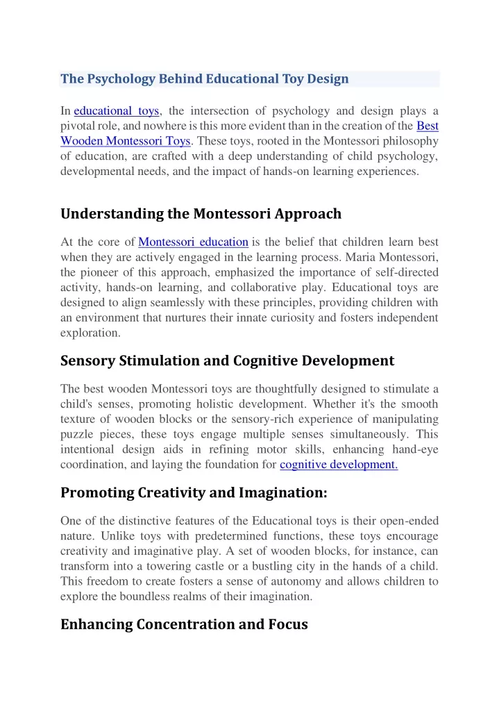 the psychology behind educational toy design