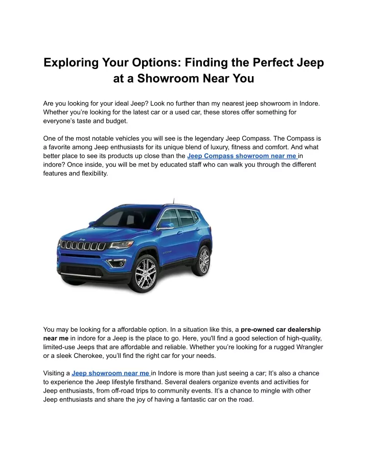 exploring your options finding the perfect jeep