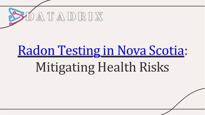 radon testing in nova scotia