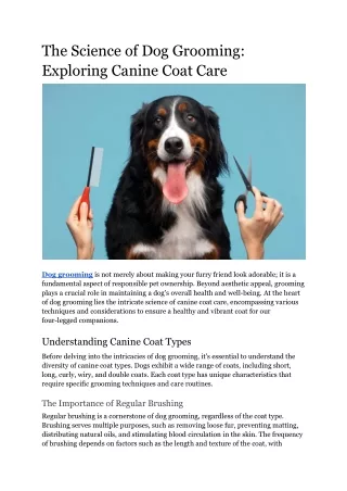 The Science of Dog Grooming_ Exploring Canine Coat Care