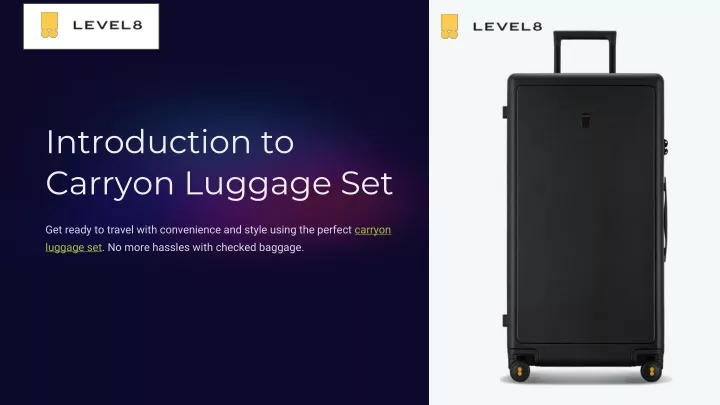 introduction to carryon luggage set