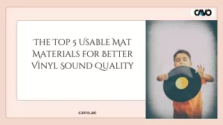 Top 5 Usable Mat Materials for Better Vinyl Sound