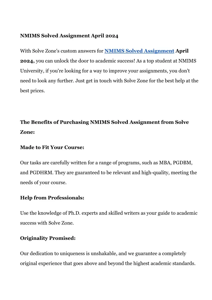 nmims solved assignment april 2024