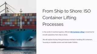 From Ship to Shore_ ISO Container Lifting Processes