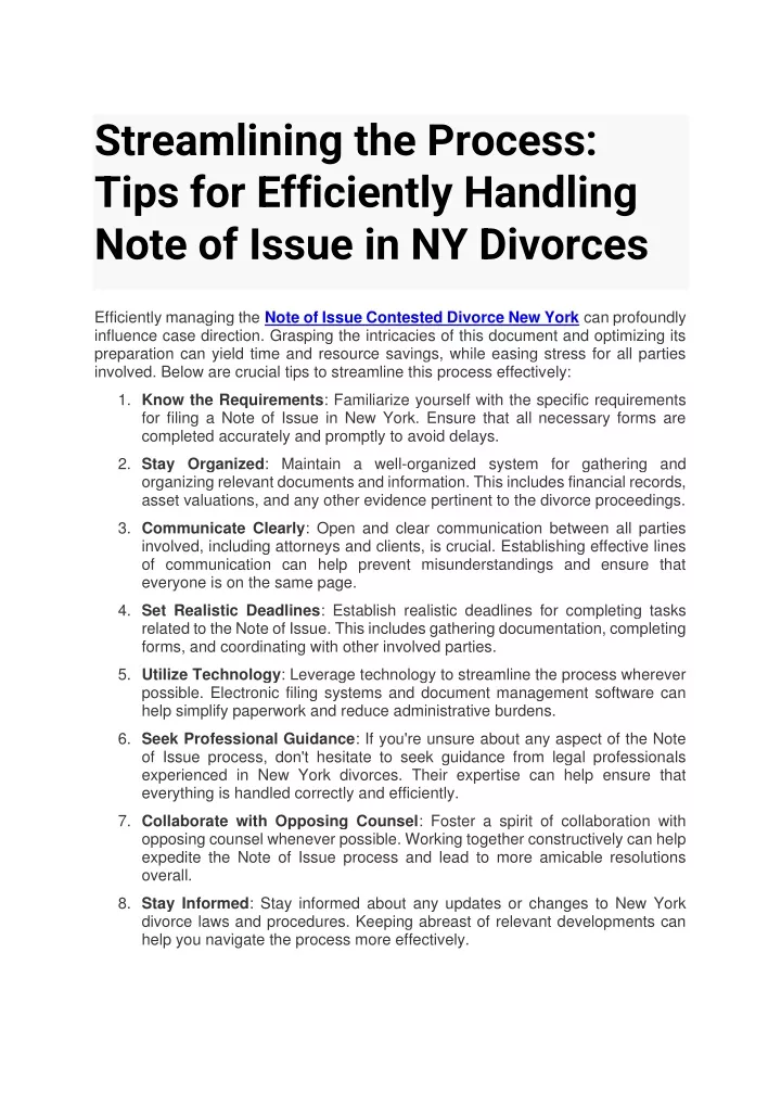 streamlining the process tips for efficiently