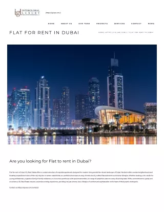 FLAT FOR RENT IN DUBAI