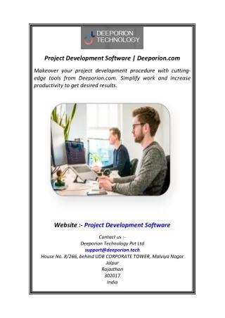 project development software deeporion com
