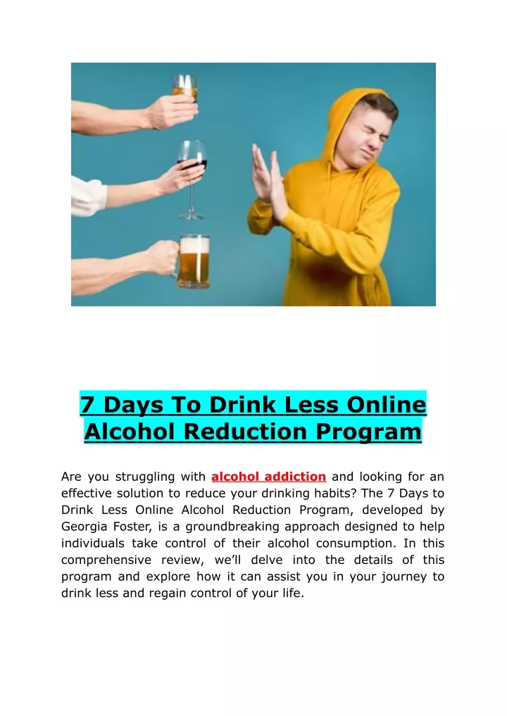7 days to drink less online alcohol reduction