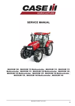 CASE IH MAXXUM 130 TRACTOR Service Repair Manual