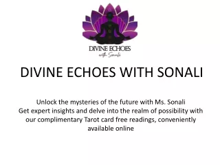 Tarot card Reader Divine Ehoes With Sonali
