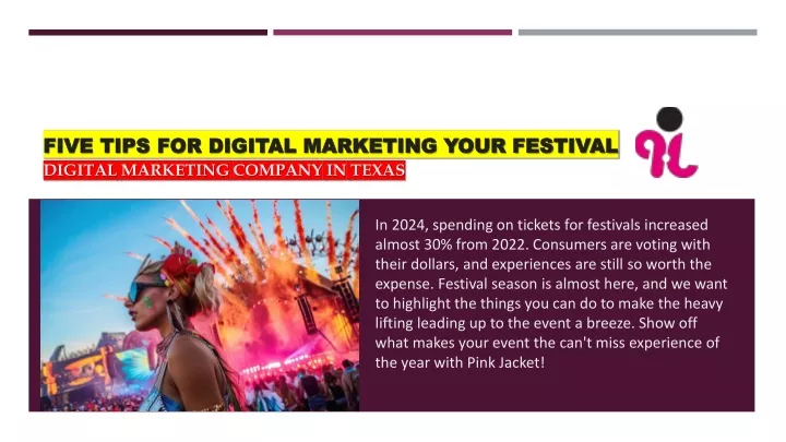 five tips for digital marketing your festival