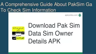 a comprehensive guide about paksim ga to check