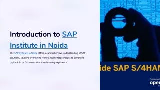Advantages of Choosing SAP Institute in Noida