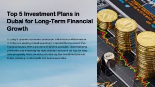 Top 5 Investment Plans in Dubai for Long Term Financial Growth