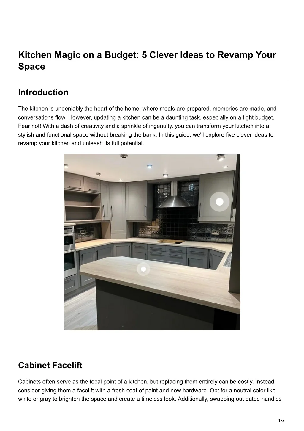 PPT - Kitchen Magic on a Budget 5 Clever Ideas to Revamp Your Space ...