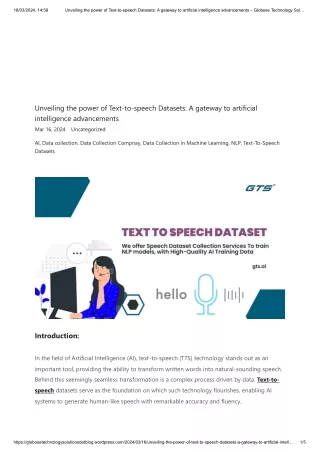 Unveiling the power of Text-to-speech Datasets