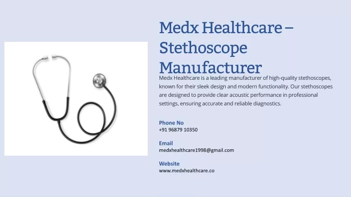 medx healthcare stethoscope manufacturer