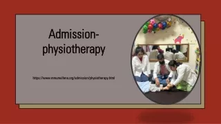 PHYSIOTHERAPY AND REHABILITATION