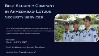 Best Security Company in Ahmedabad, Security Company in Ahmedabad